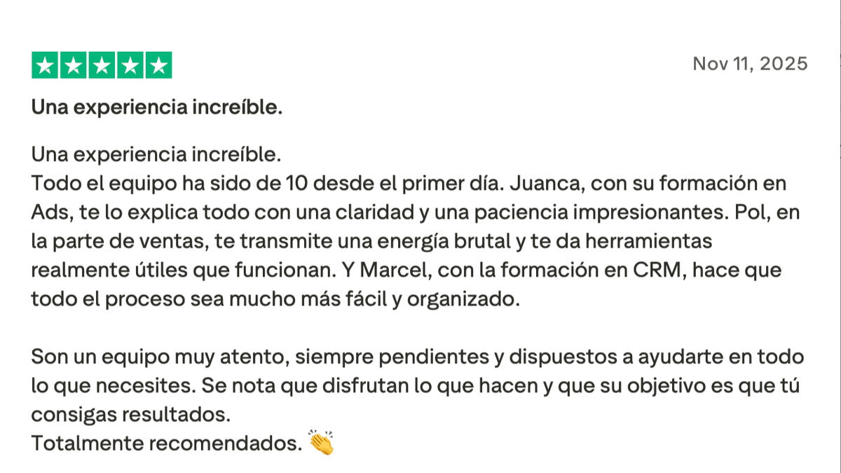 Reseña de cliente 1